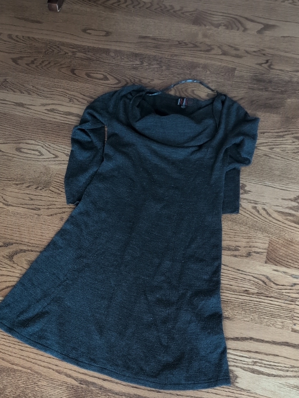 R&K Black Cowl Neck Knit Dress